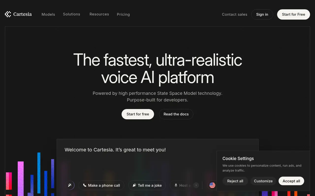 Cartesia screenshot