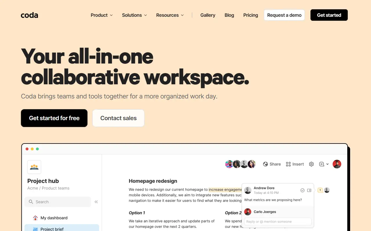 Coda screenshot
