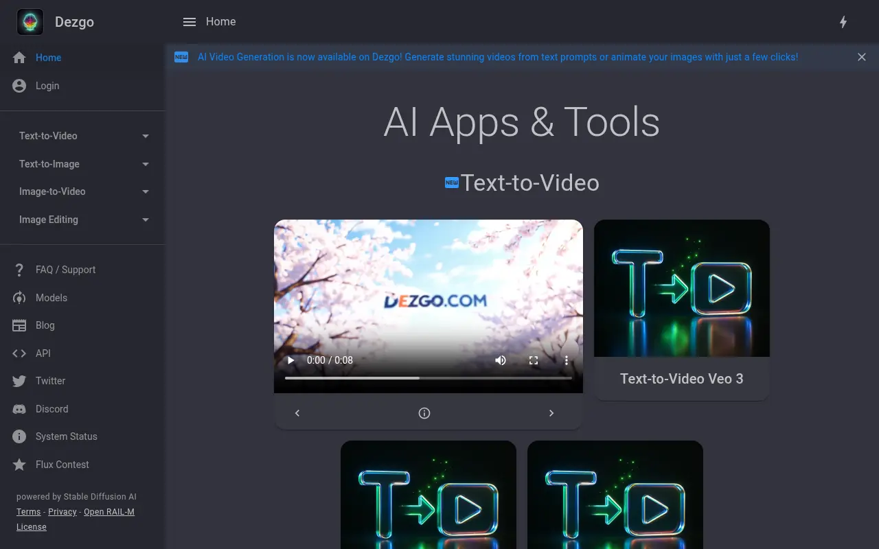Dezgo screenshot
