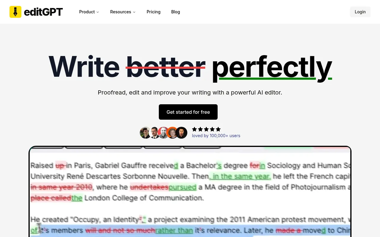 editGPT screenshot