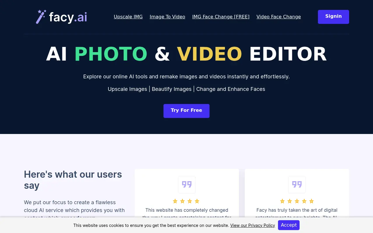 Facy.ai screenshot