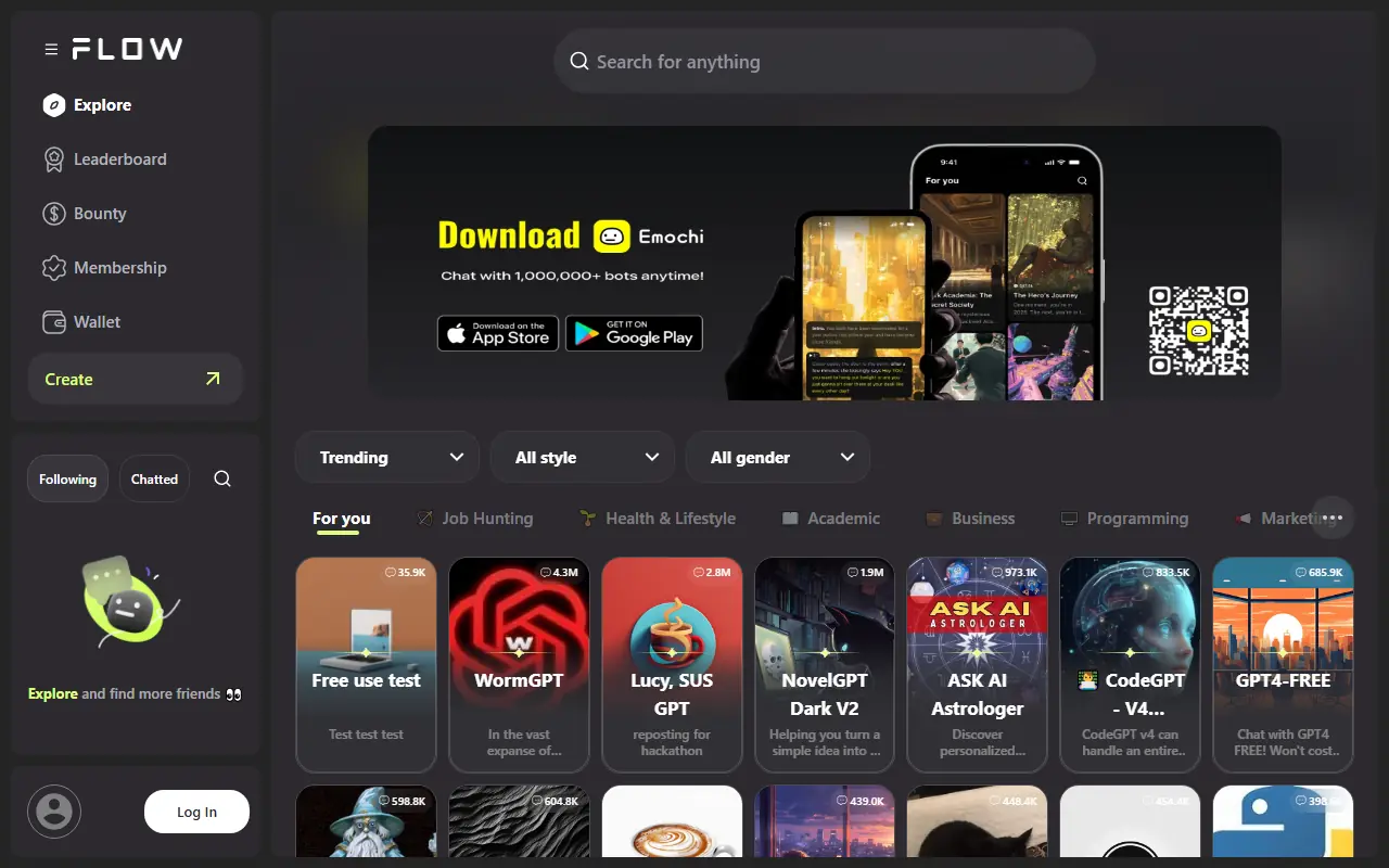 FlowGPT screenshot