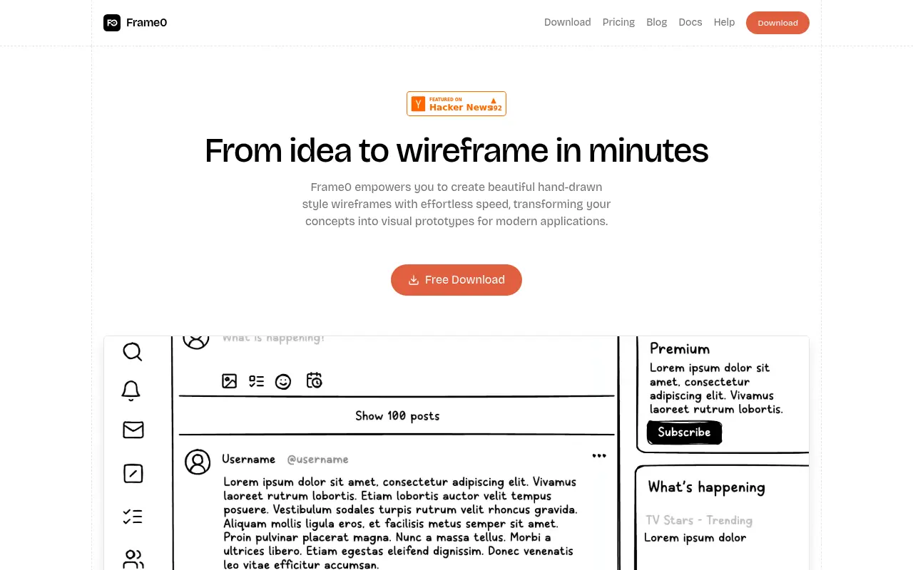 Frame0 screenshot