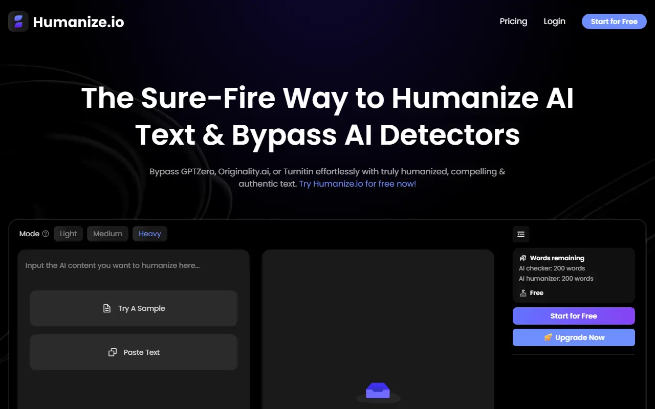 Humanize screenshot