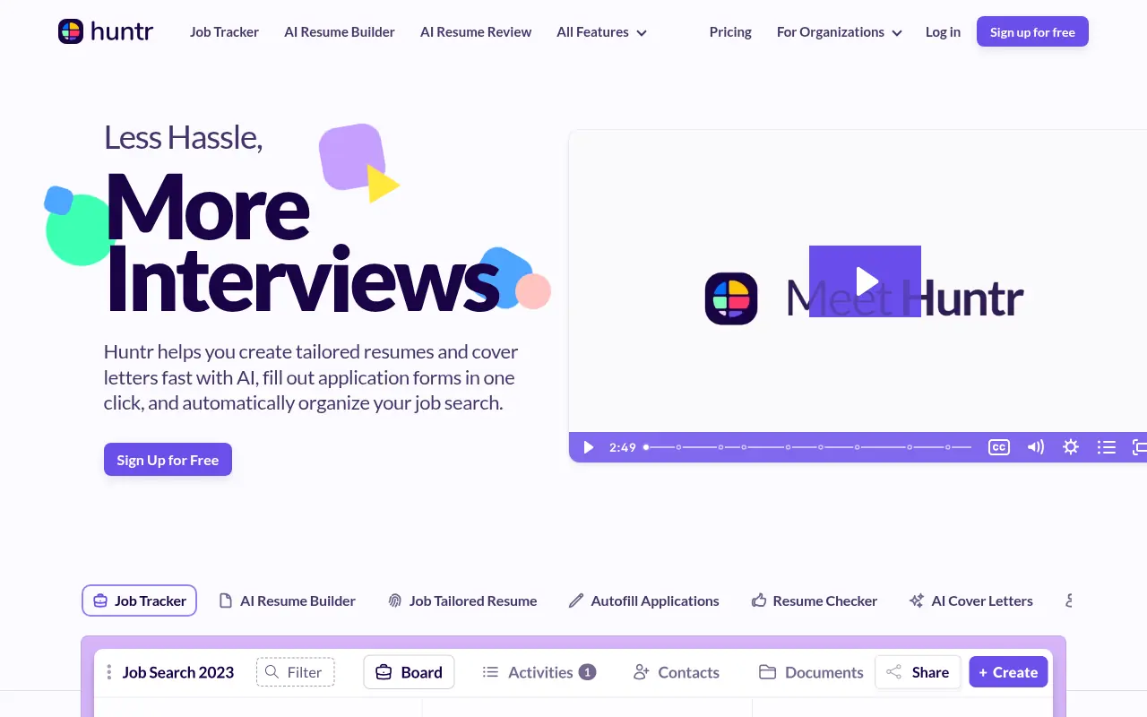 Huntr screenshot