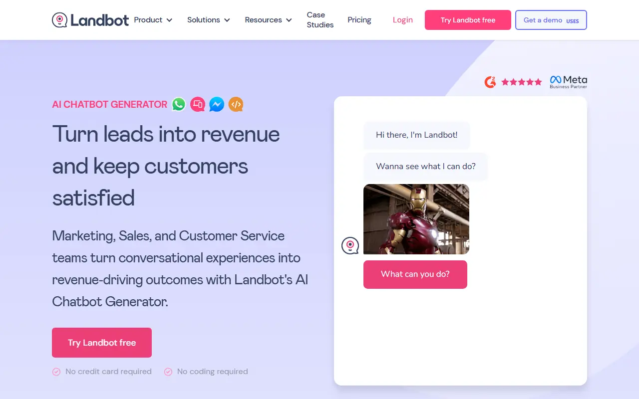 Landbot screenshot