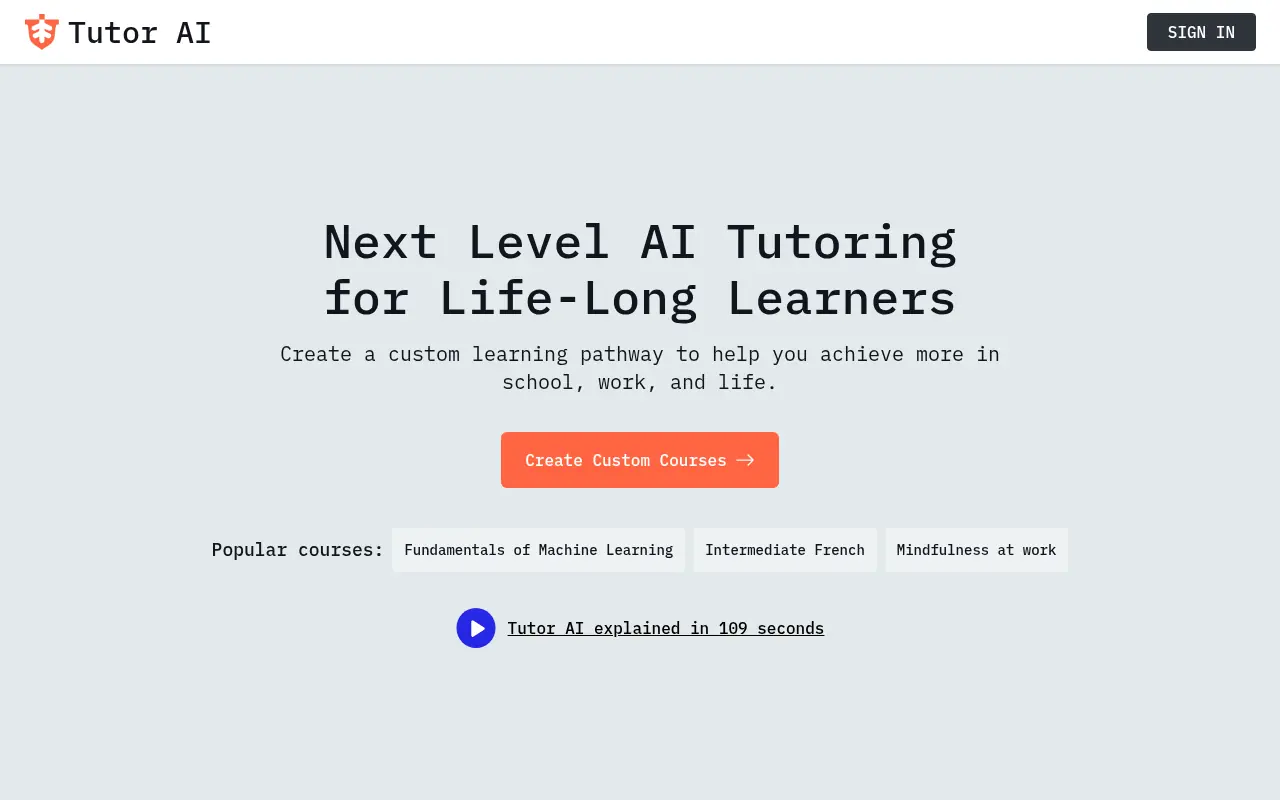TutorAI screenshot