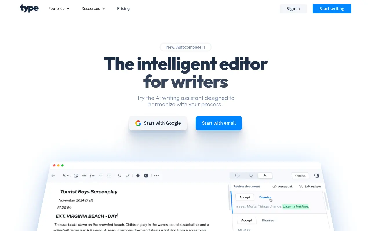 Type.ai screenshot