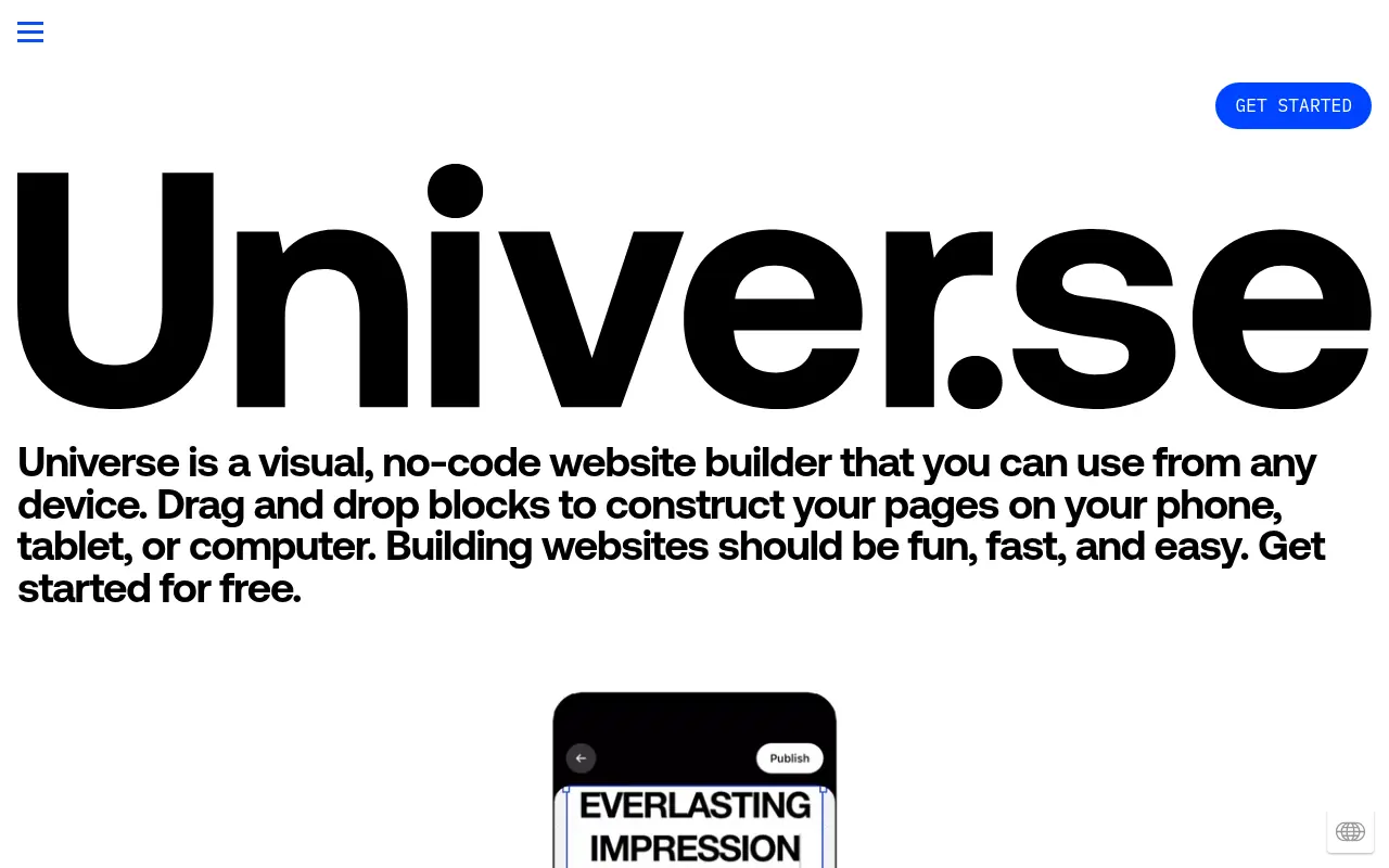 Universe screenshot