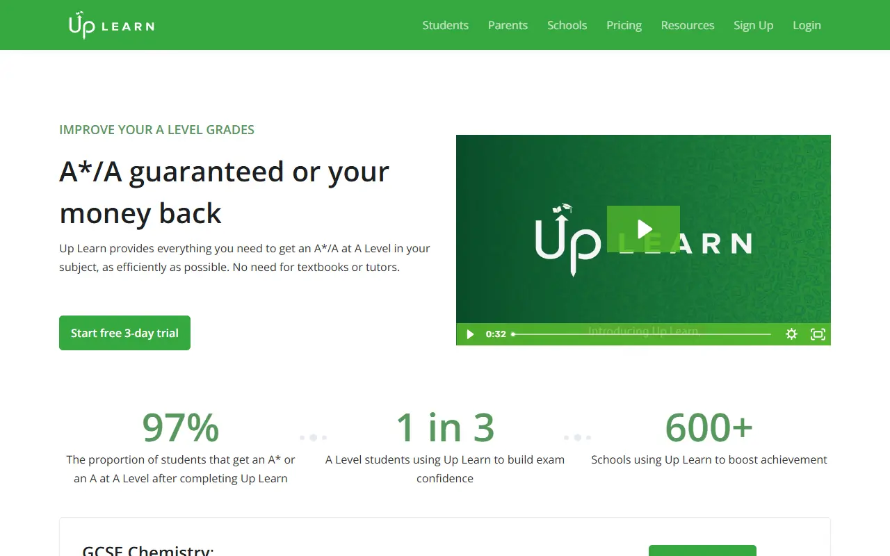 UpLearn screenshot