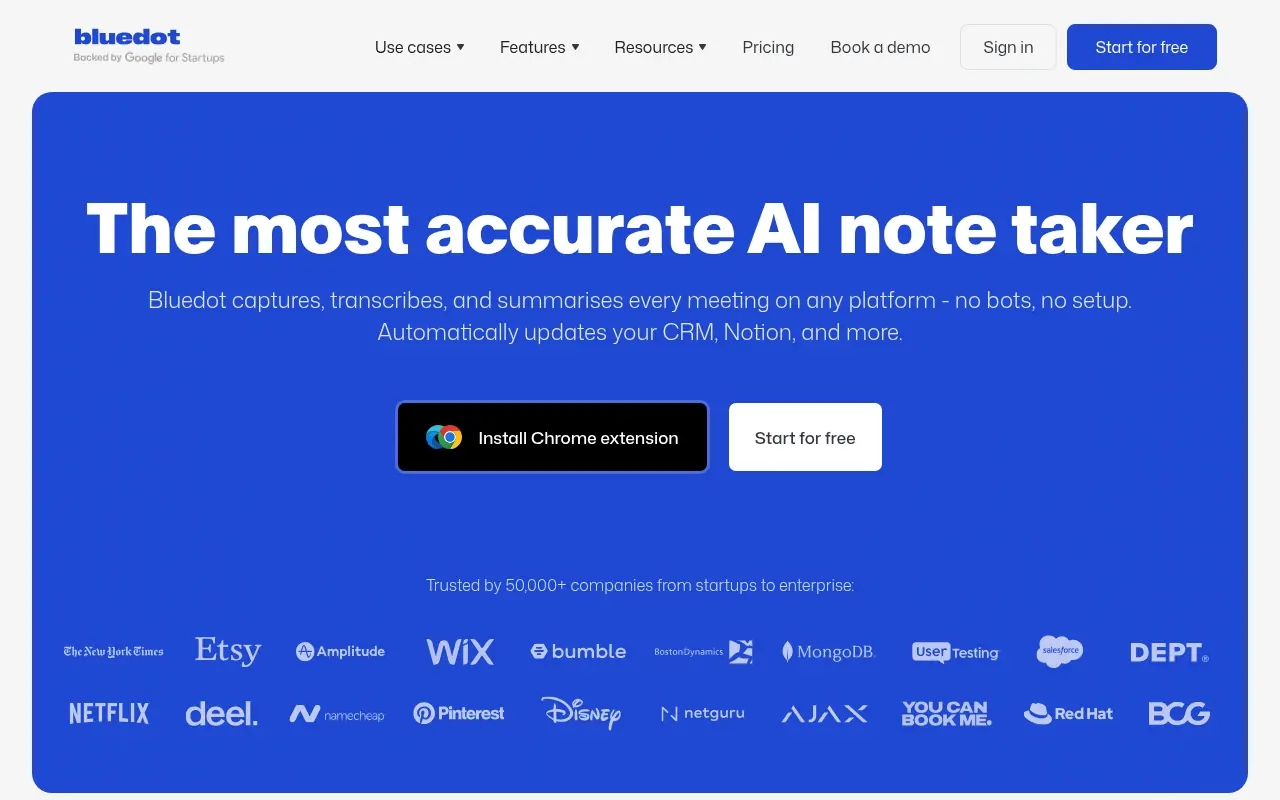 Bluedot screenshot