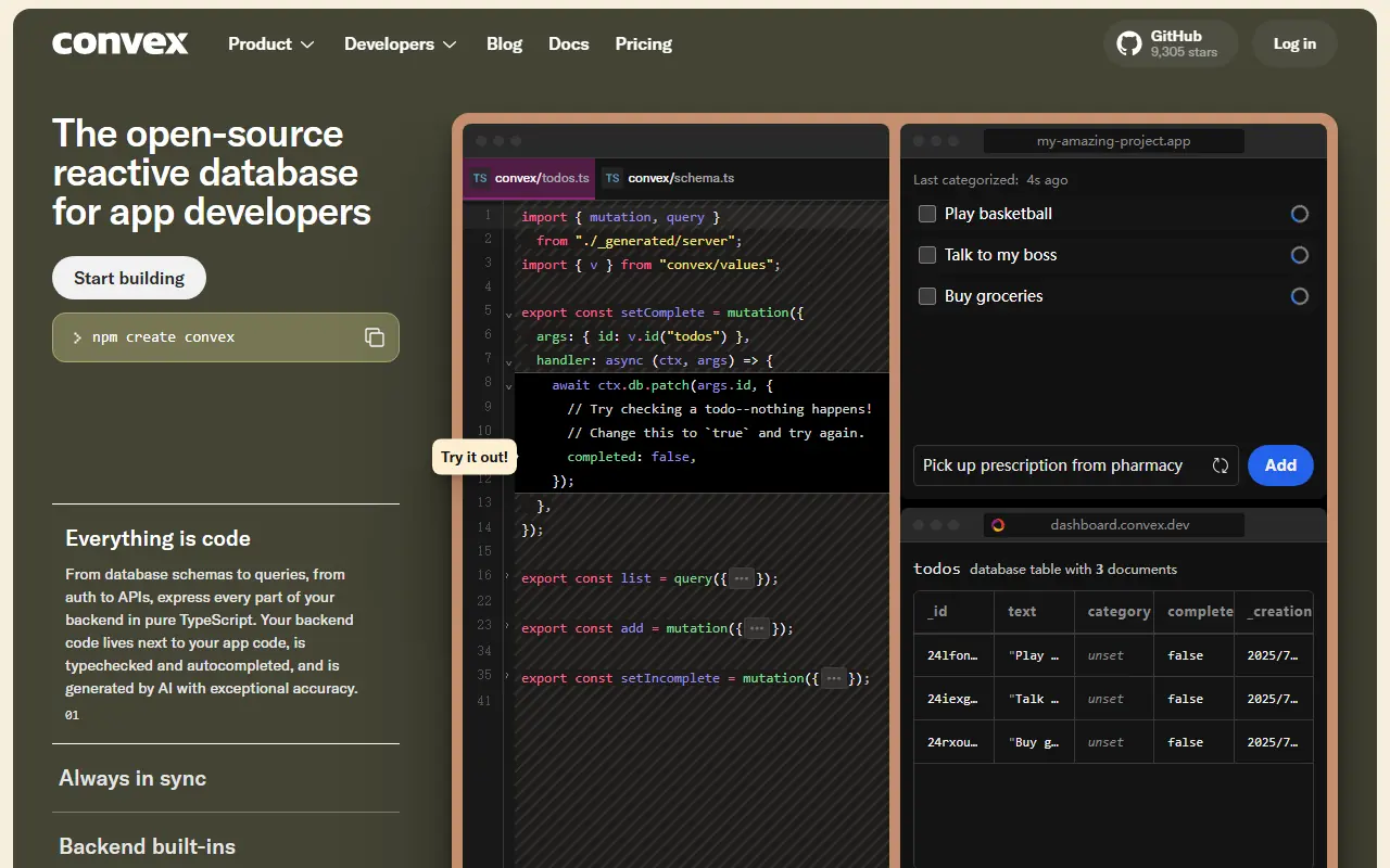 Convex screenshot