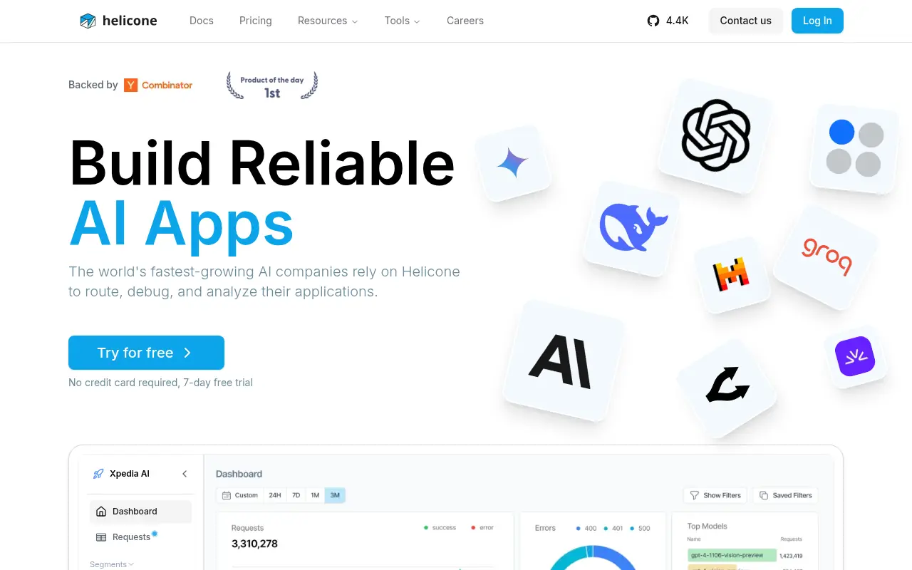 Helicone screenshot