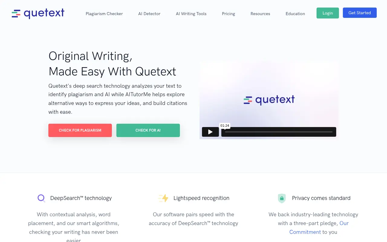 Quetext screenshot