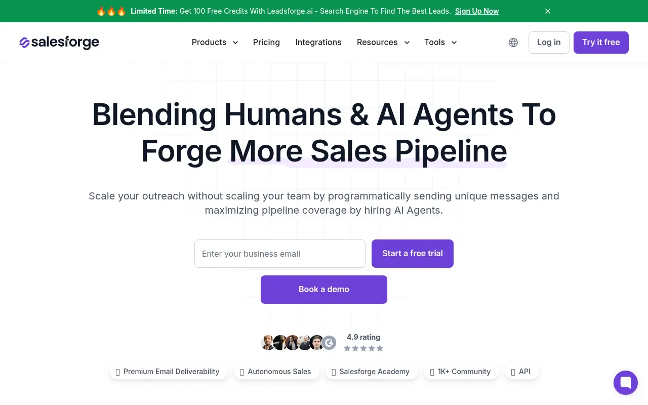 Salesforge screenshot