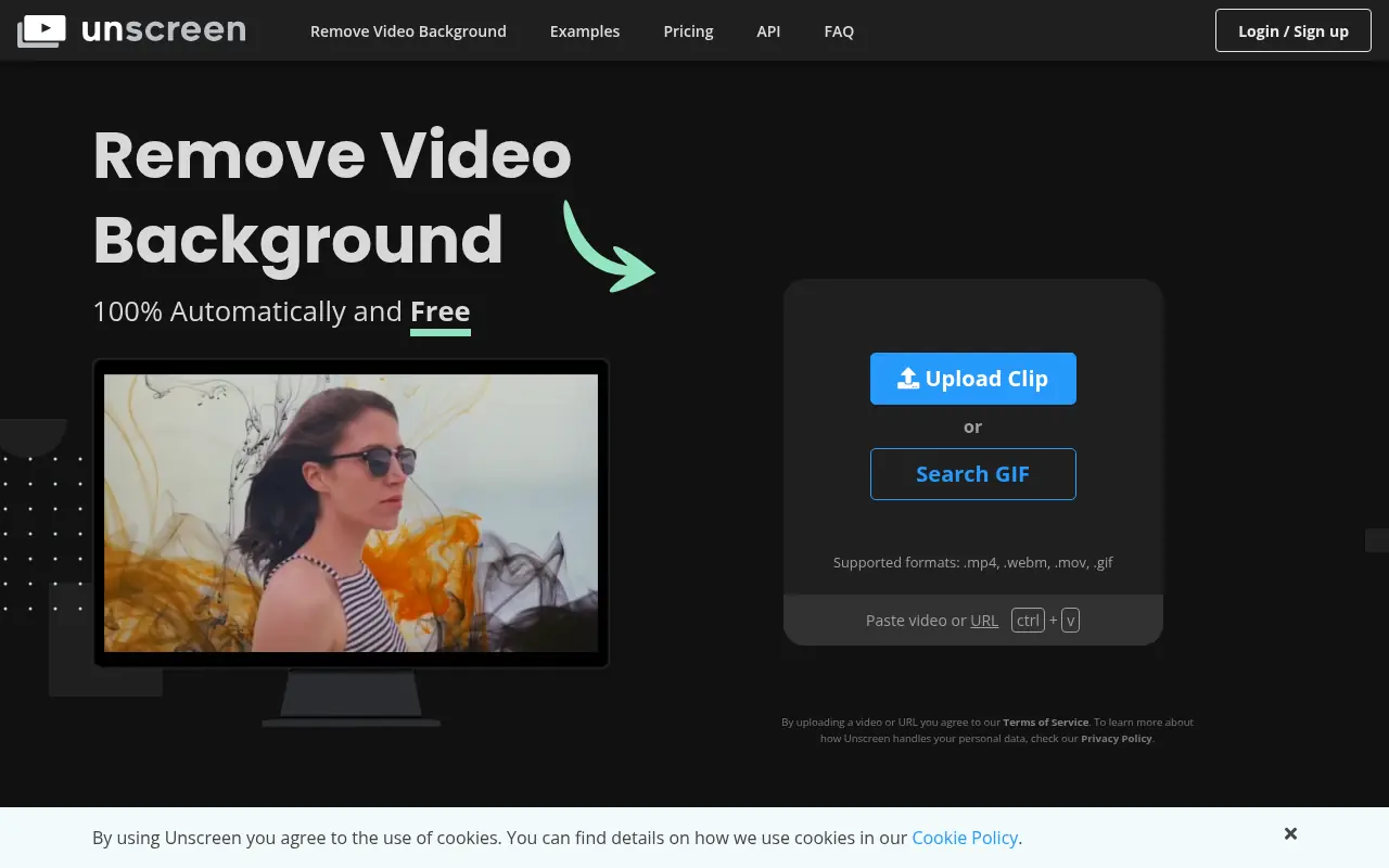 Unscreen screenshot