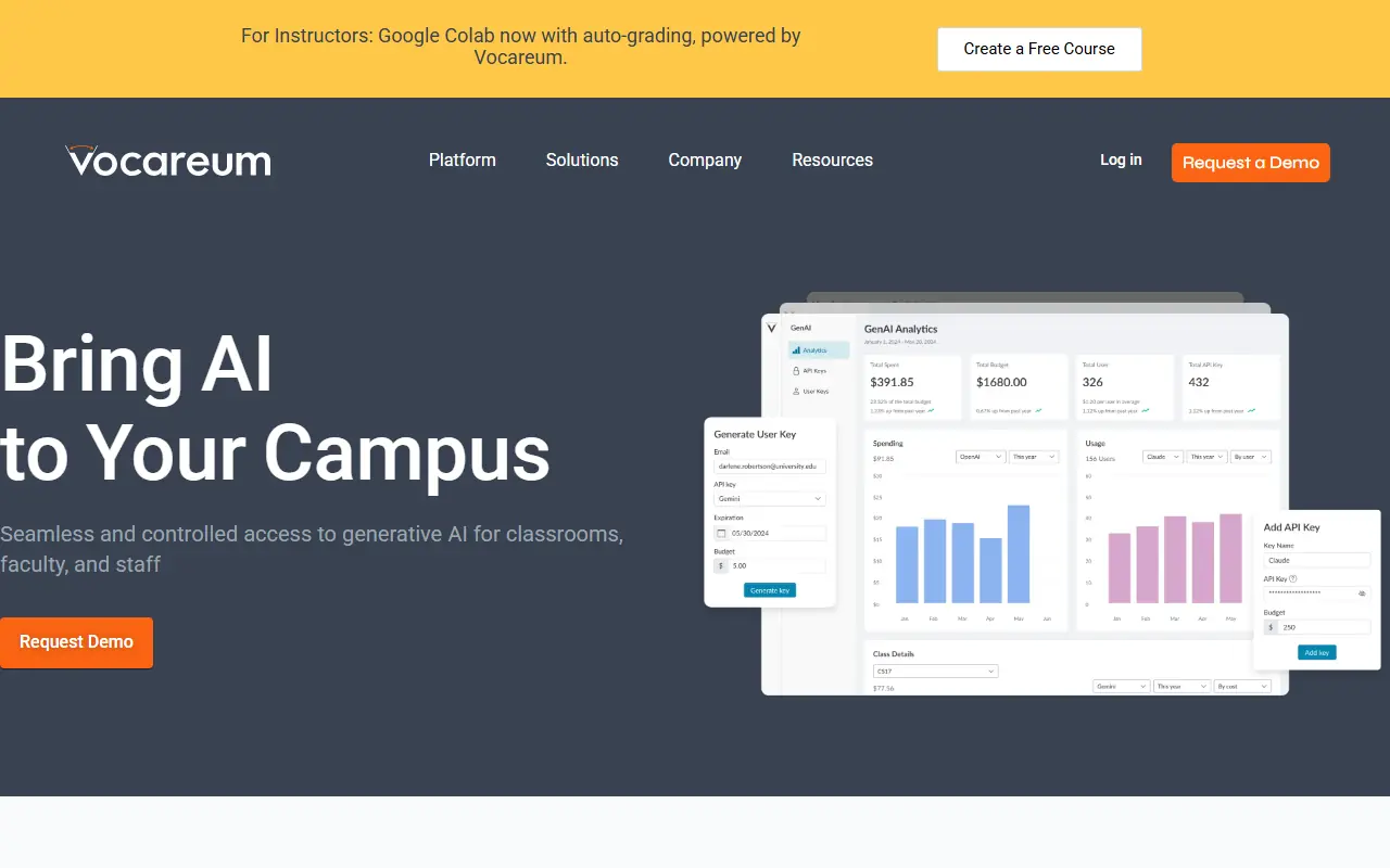 Vocareum screenshot