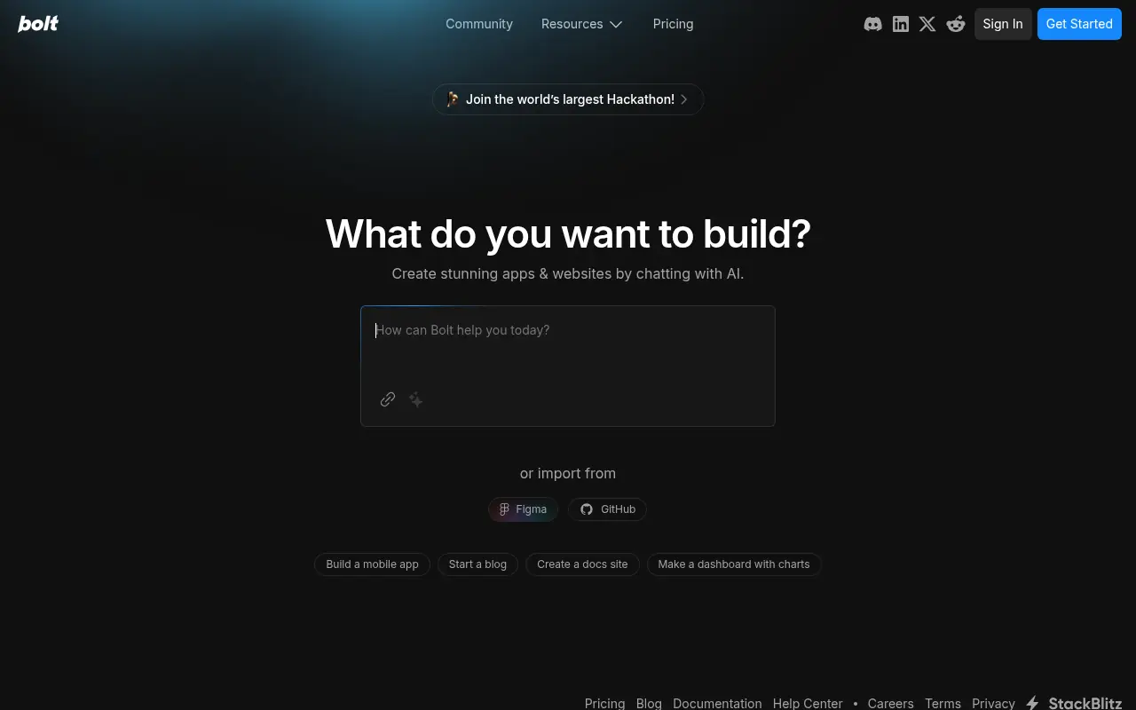 Bolt.new screenshot