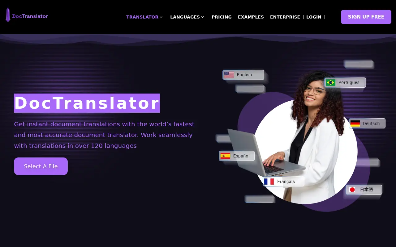 DocTranslator screenshot
