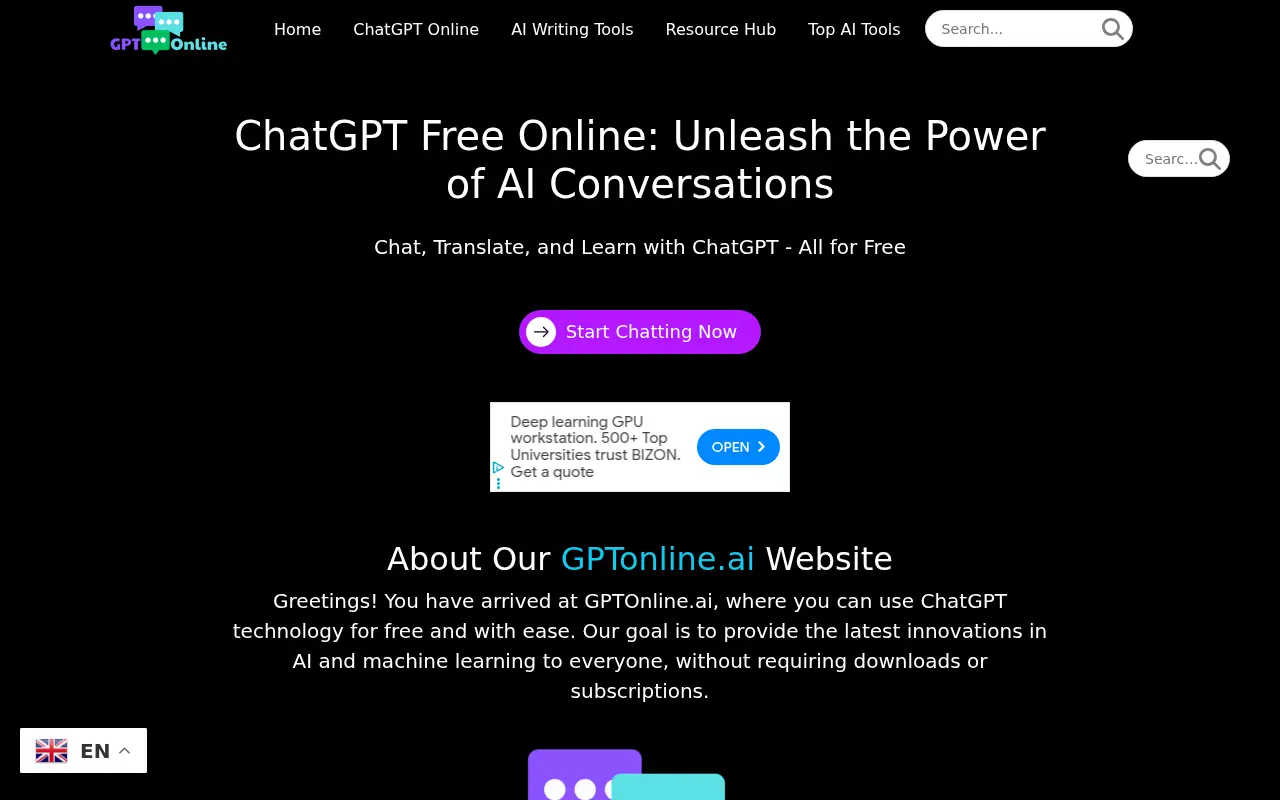 GPTOnline.ai screenshot