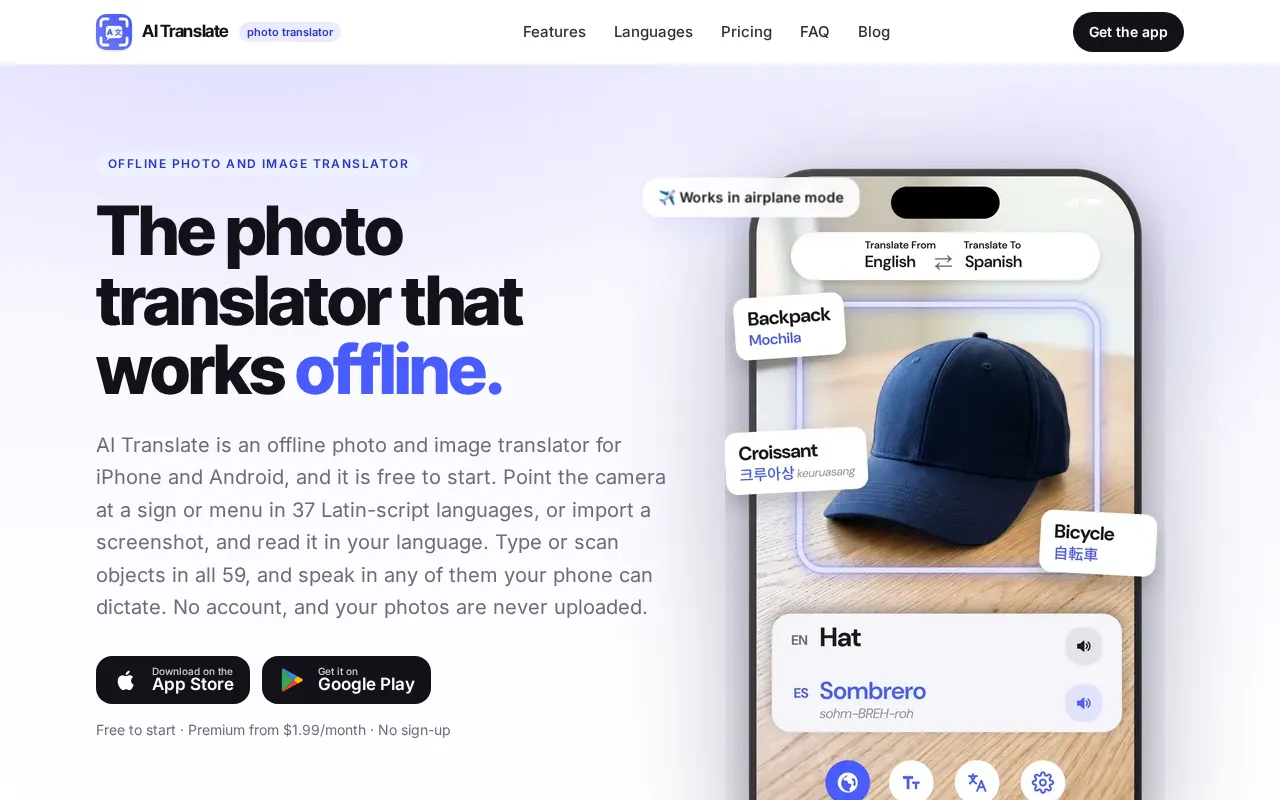 AI Translator: Voice & Camera screenshot